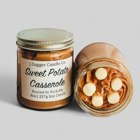 Mini Sweet Potato Casserole Dessert Soy Candle, 8oz.