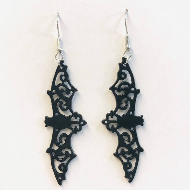Black Bat Earrings