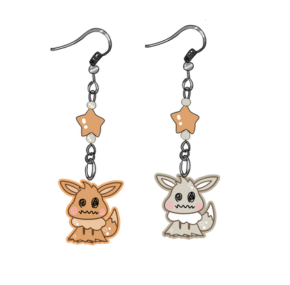 Pokemon Eevee Mimikyu Earrings Anime Kawaii