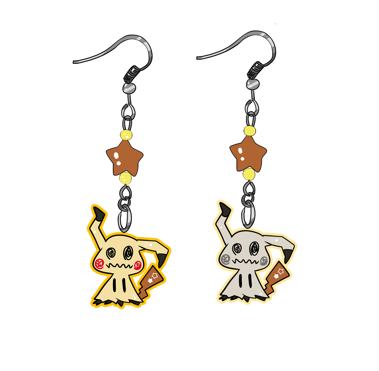 Pokemon Mimikyu Earrings Anime Kawaii