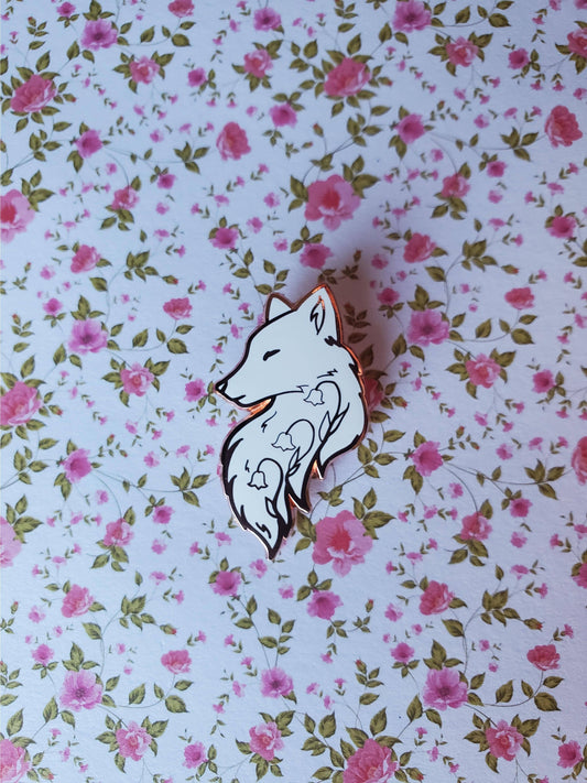 Lily of the Valley Wolf - Enamel Pin